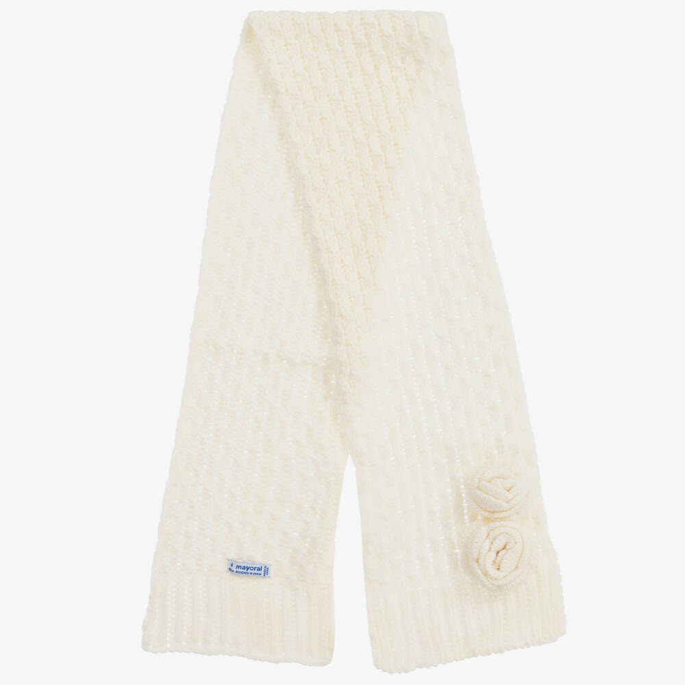 Mayoral-Teen Ivory Knitted Hat Set | Childrensalon Outlet