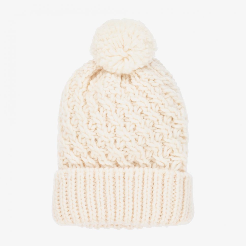 Mayoral - Teen Ivory Pom-Pom Hat | Childrensalon