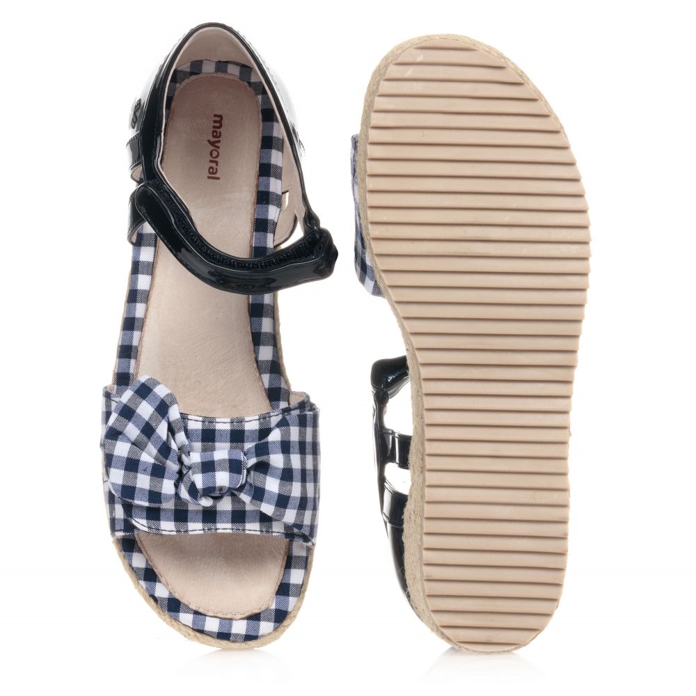 Mayoral-صندل تينز بناتي جلد صناعي لون كحلي | Childrensalon Outlet