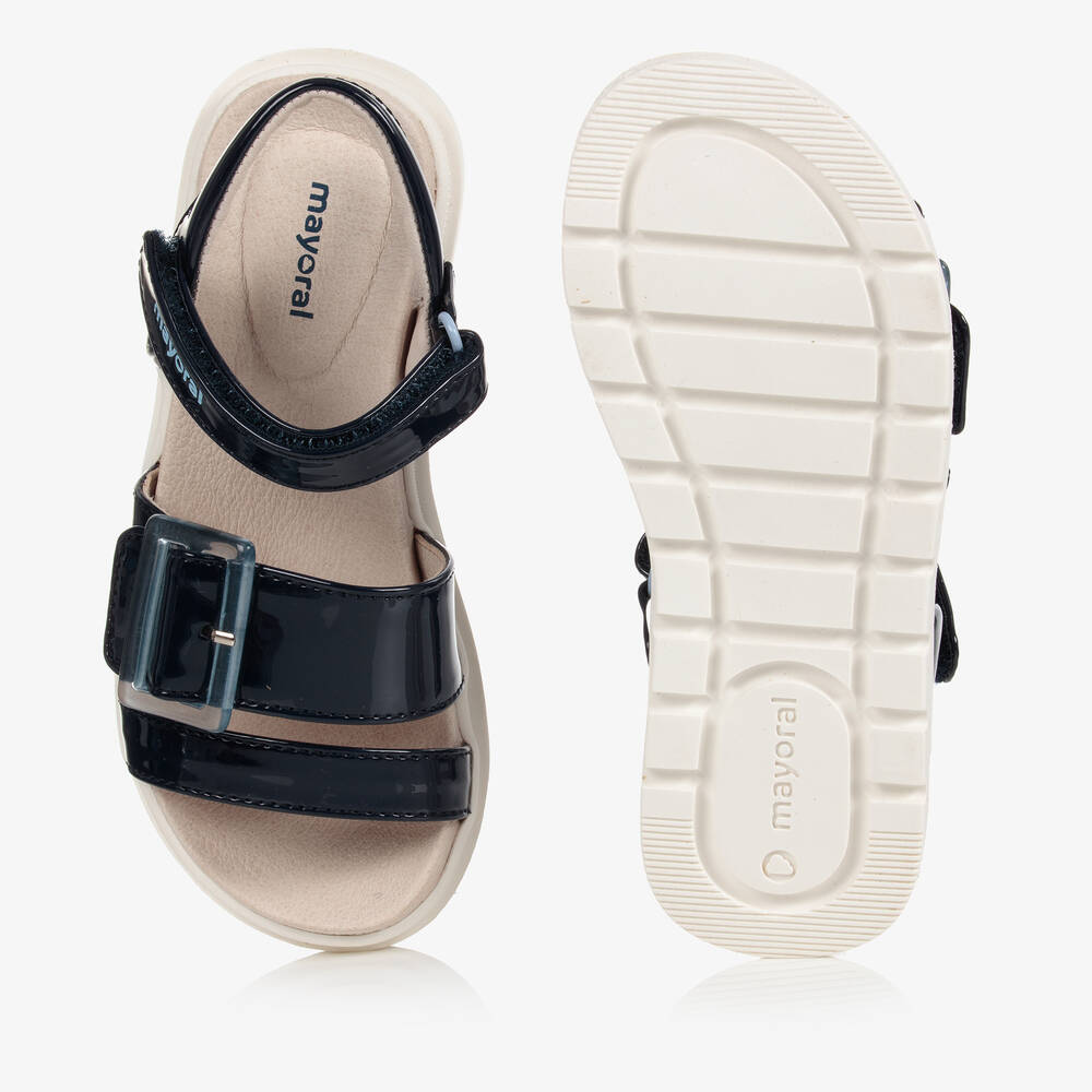 Mayoral-Teen Navy Blue Patent Sandals | Childrensalon Outlet