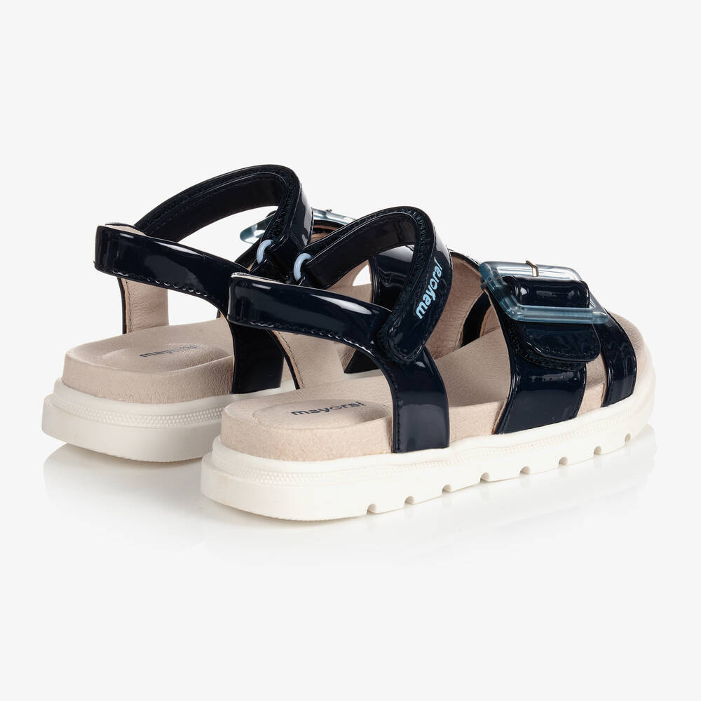 Mayoral-Teen Navy Blue Patent Sandals | Childrensalon Outlet