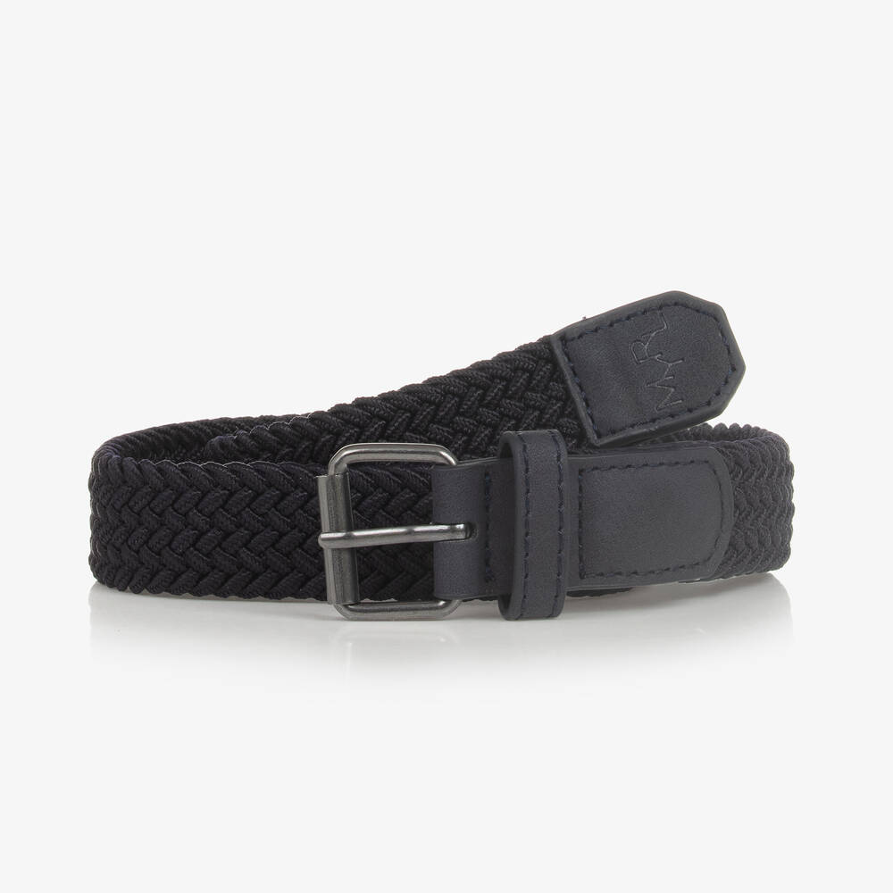 Mayoral-Teen Navy Blue Woven Belt | Childrensalon Outlet