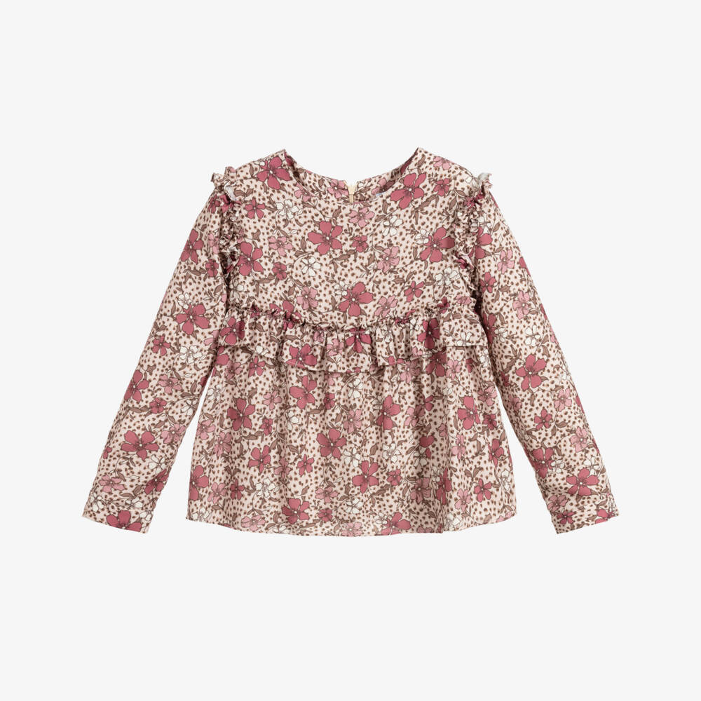 Mayoral-Teen Pink Floral Blouse | Childrensalon Outlet