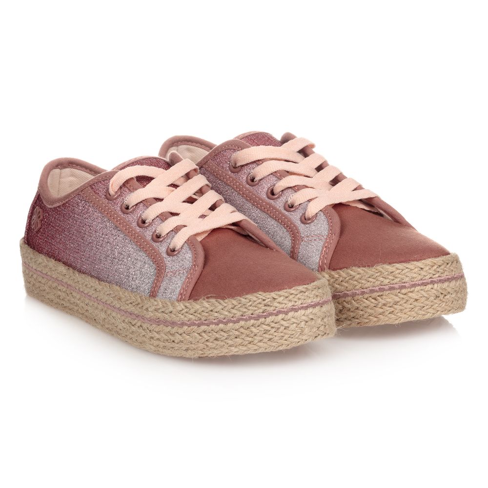 Mayoral - Розовые кроссовки с блестками для подростков | Childrensalon