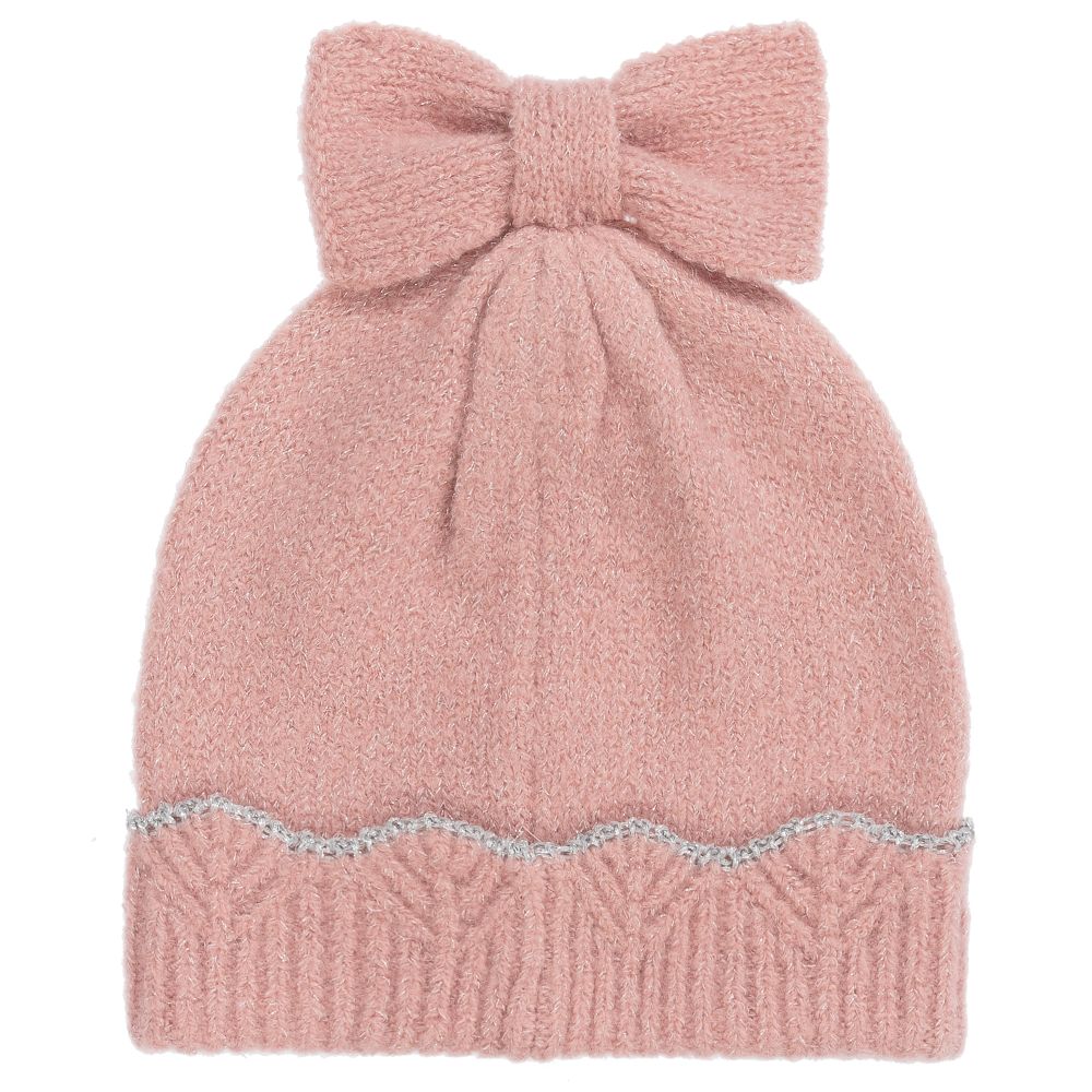 Mayoral-Teen Pink Knitted Hat Set  | Childrensalon Outlet