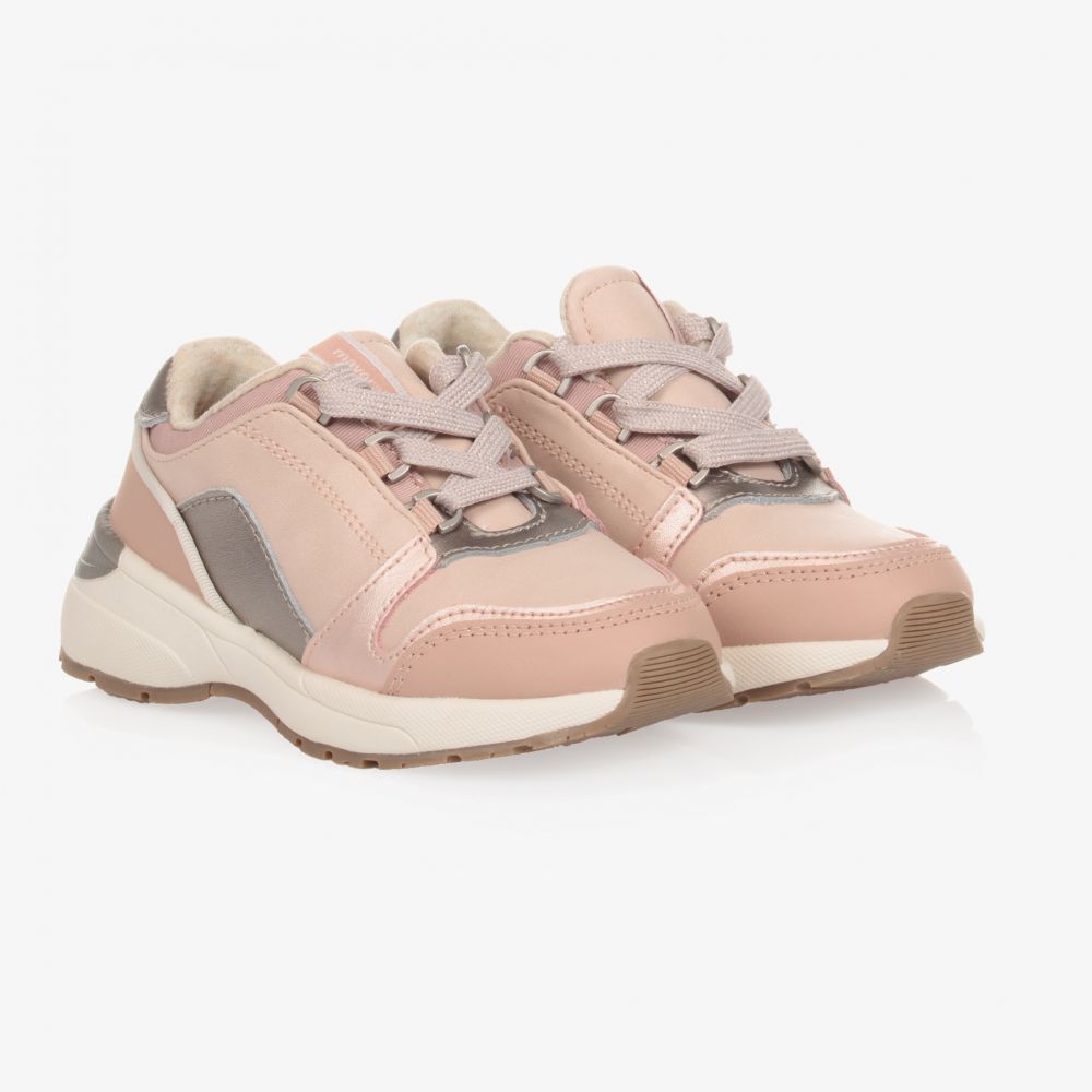 Mayoral - Teen Pink Leather Trainers | Childrensalon