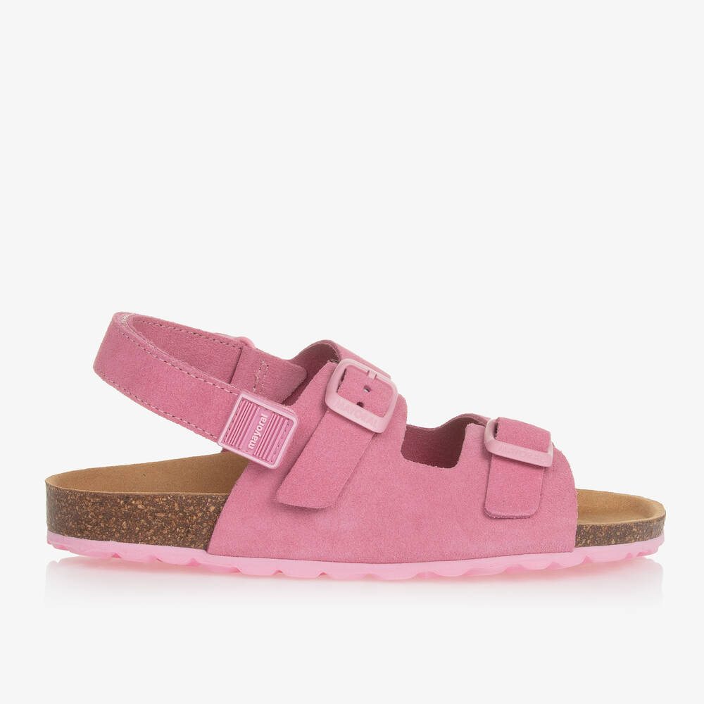 Mayoral-Teen Pink Suede Leather Sandals | Childrensalon Outlet