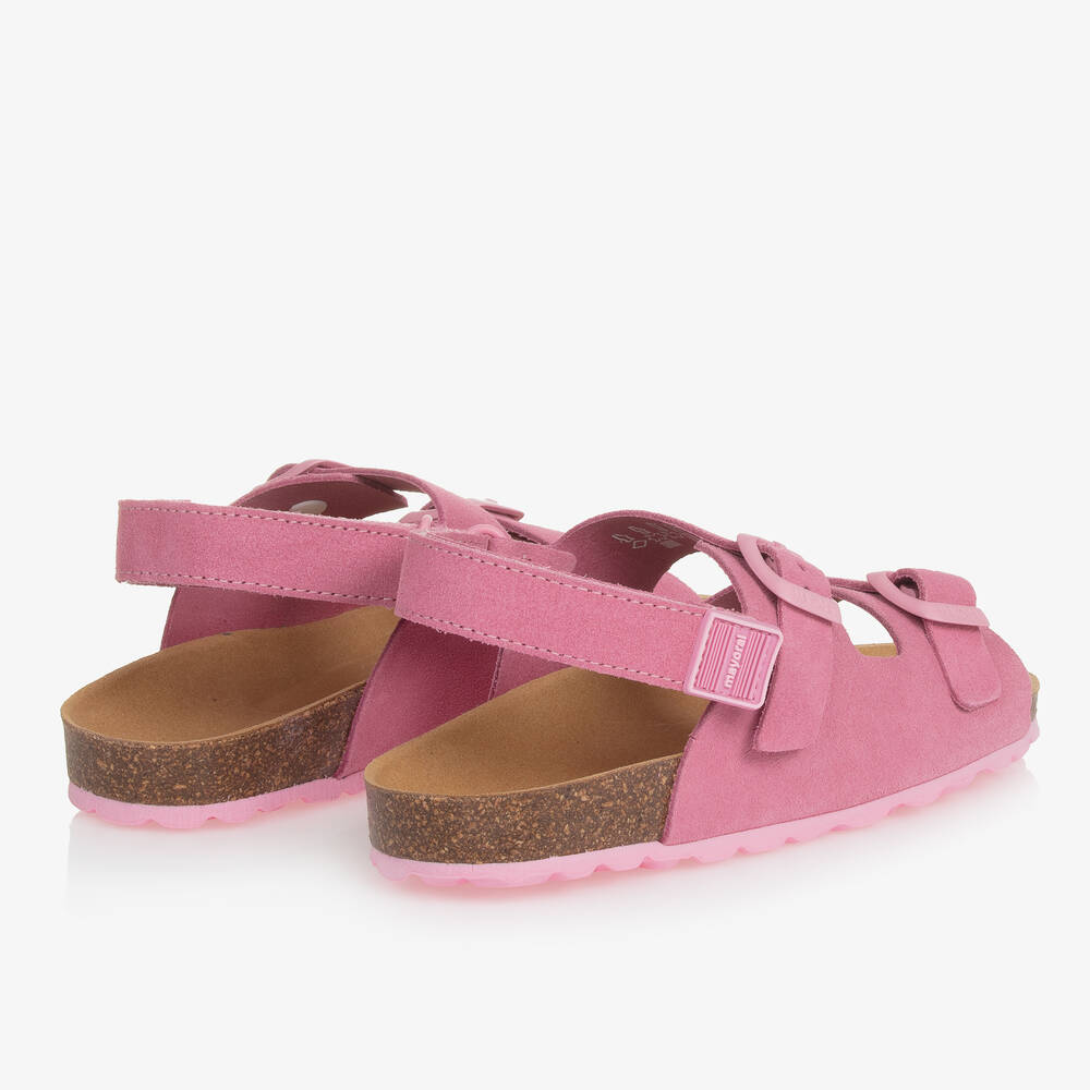 Mayoral-Teen Pink Suede Leather Sandals | Childrensalon Outlet