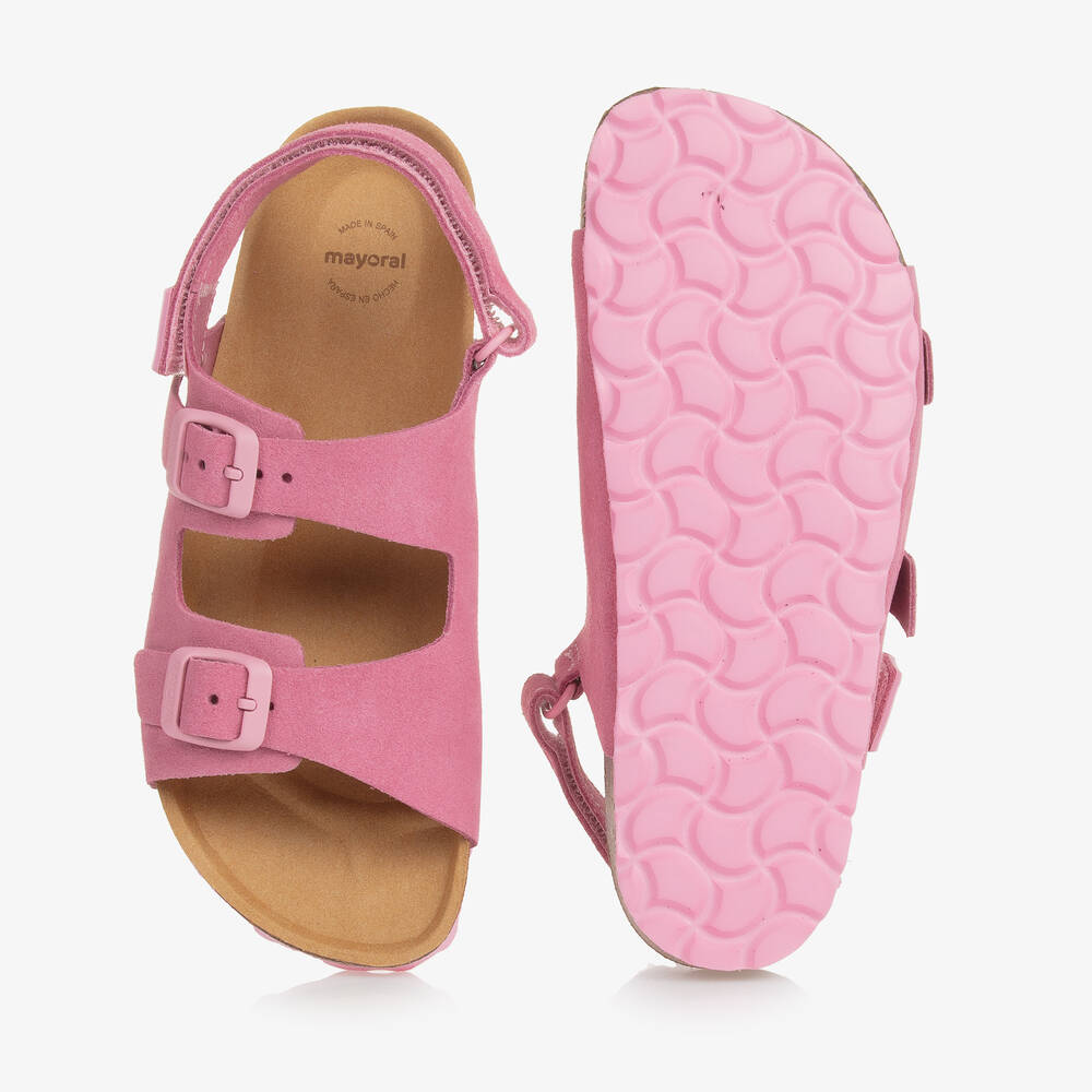 Mayoral-Teen Pink Suede Leather Sandals | Childrensalon Outlet