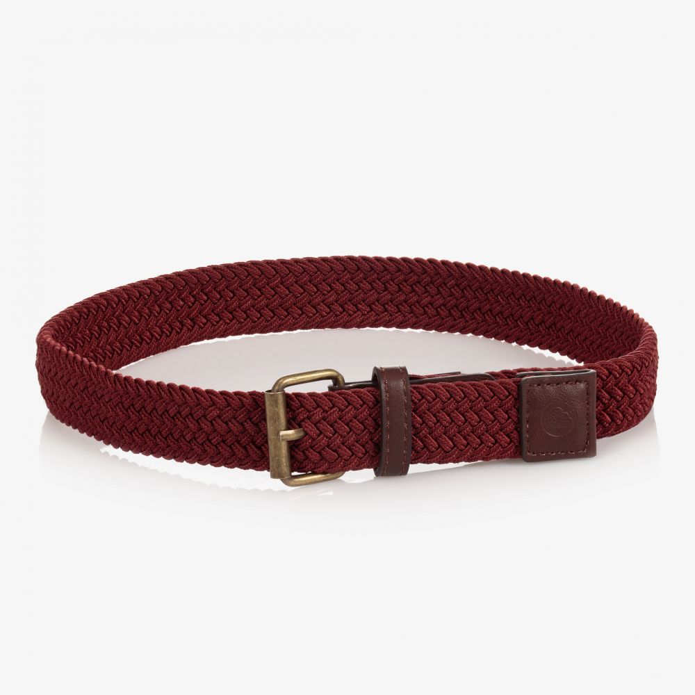 مايورال-حزام تينز ولادي جلد صناعي مجدول لون أحمر | Childrensalon Outlet