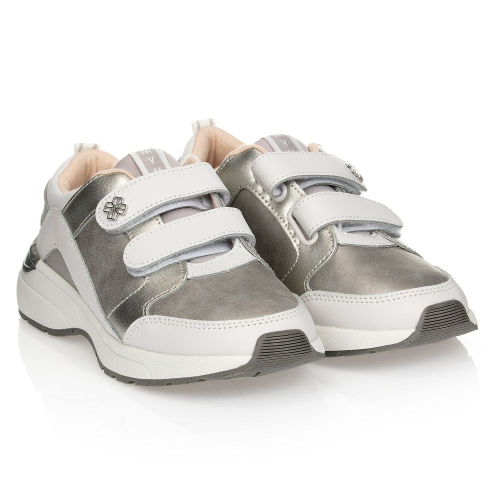 Mayoral - Teen Silver & White Trainers | Childrensalon