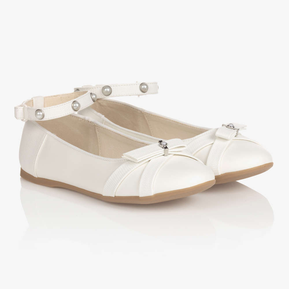 Mayoral-Teen White Faux Leather Pumps | Childrensalon Outlet