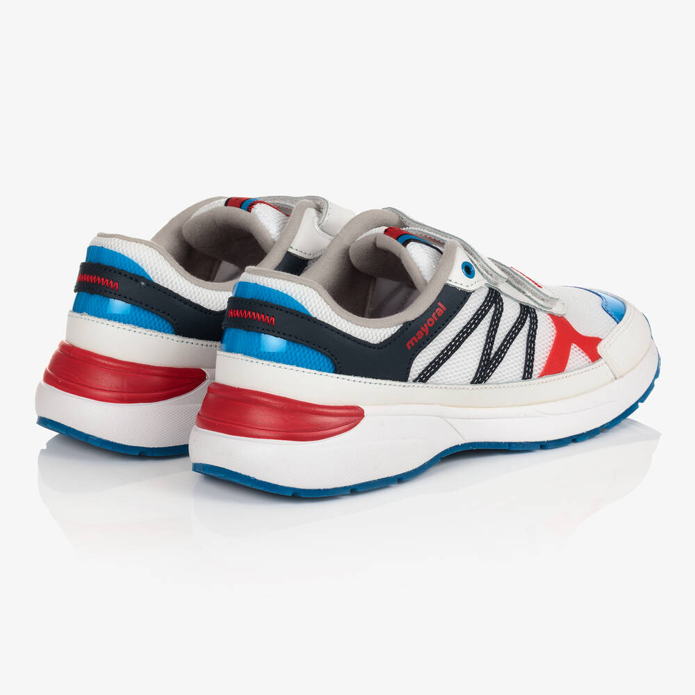 Mayoral-Teen White Leather Trainers | Childrensalon Outlet