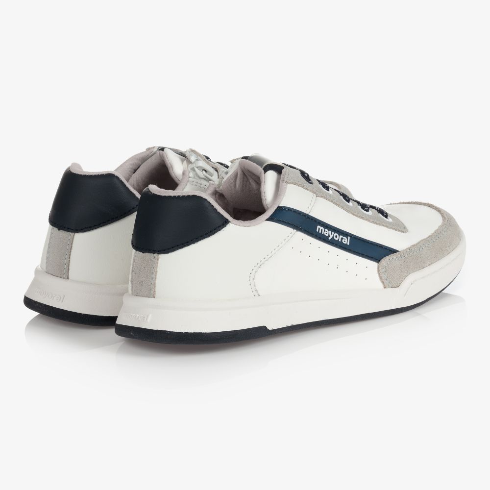 Mayoral-Белые кожаные кроссовки для подростков | Childrensalon Outlet