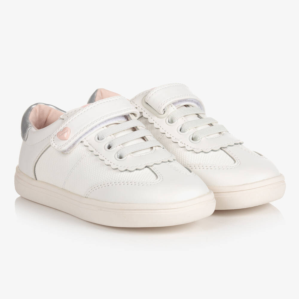 Mayoral - Teen White Leather Trainers | Childrensalon