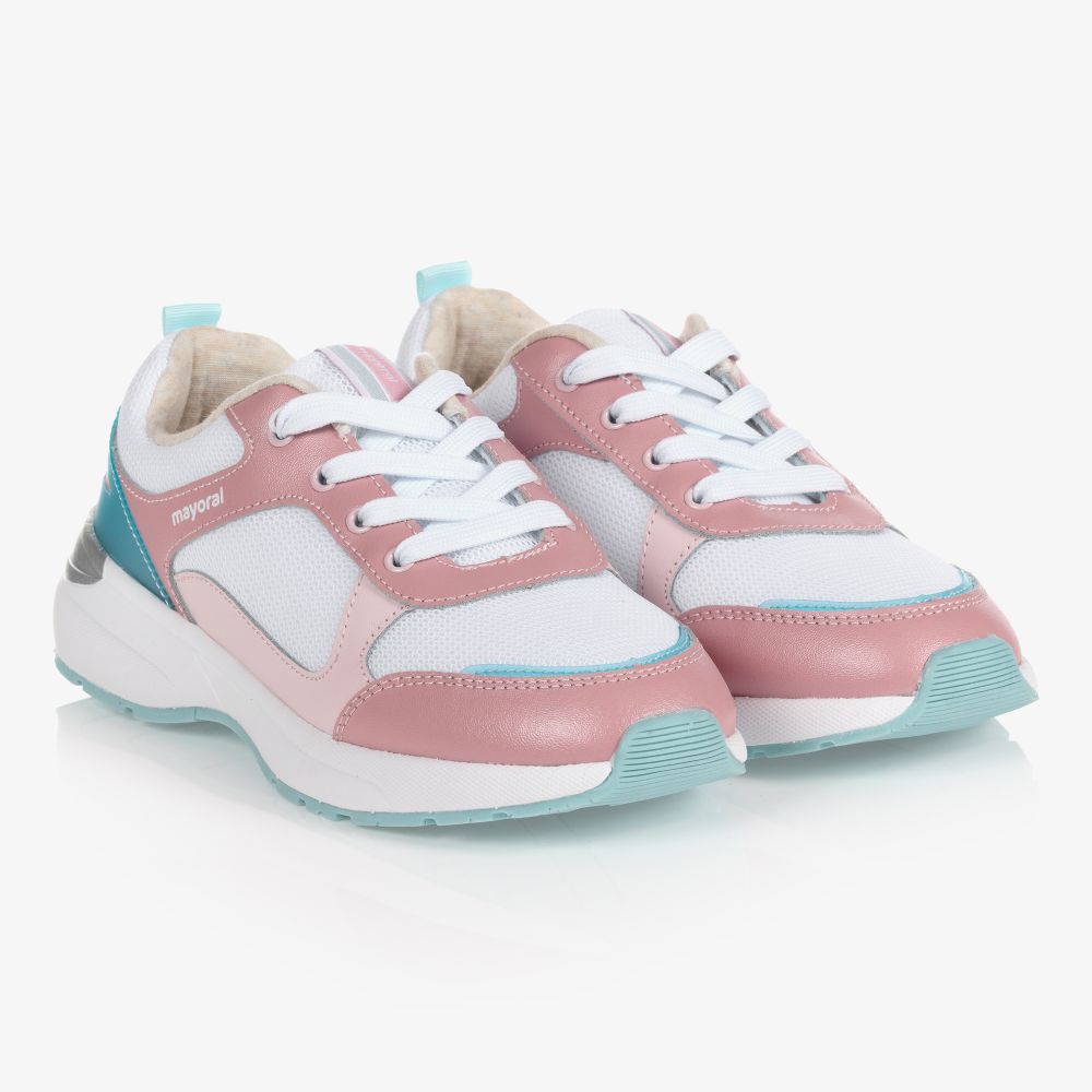 Mayoral-Белые сетчатые кроссовки для подростков | Childrensalon Outlet