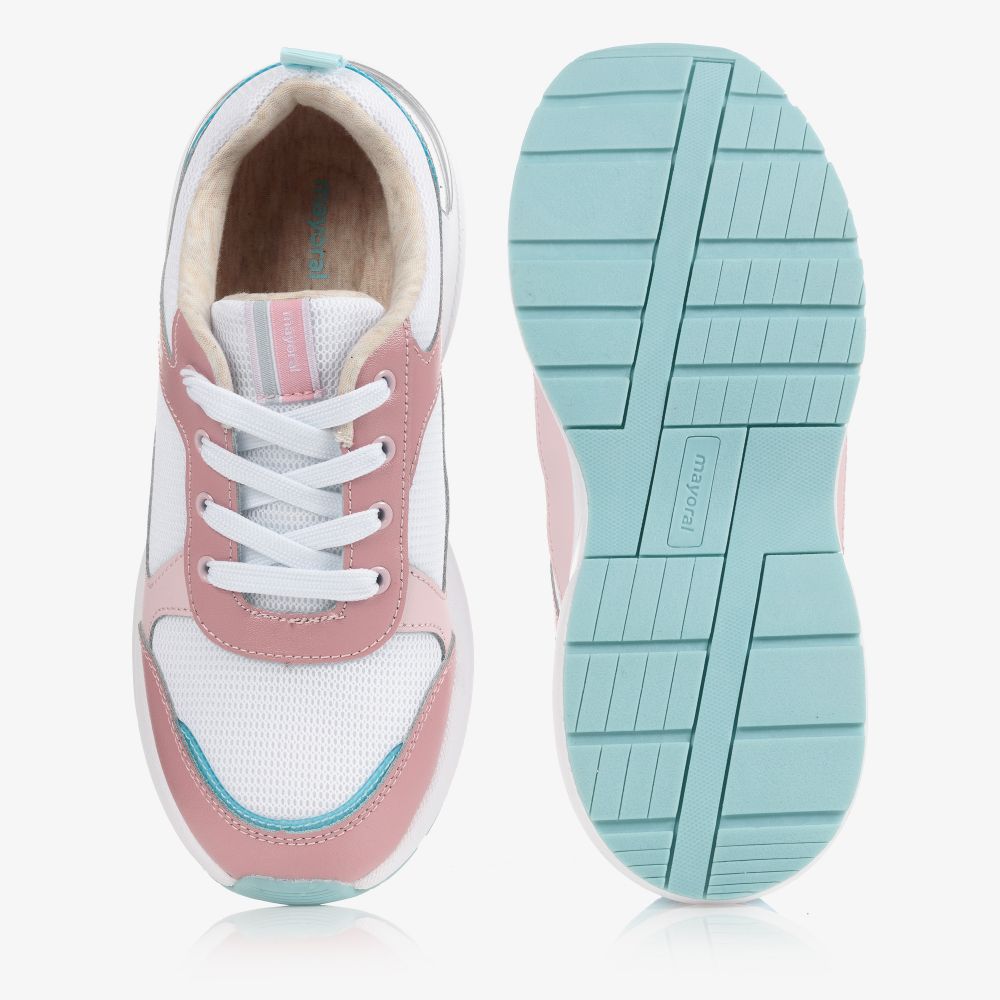 Mayoral-Teen White Mesh Trainers | Childrensalon Outlet