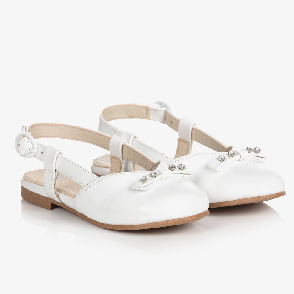 Mayoral - Chaussures vernies blanches Ado | Childrensalon