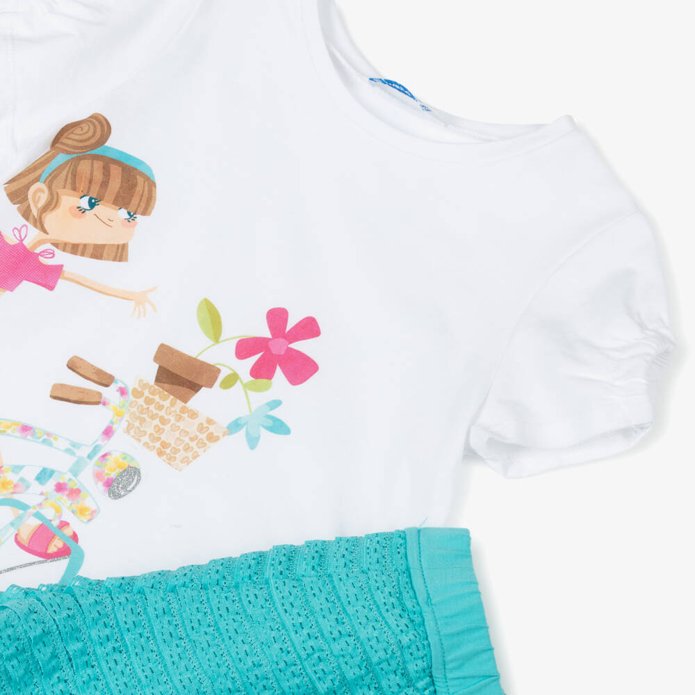 Mayoral-Turquoise Delight Girls' Short Ensemble | Childrensalon Outlet