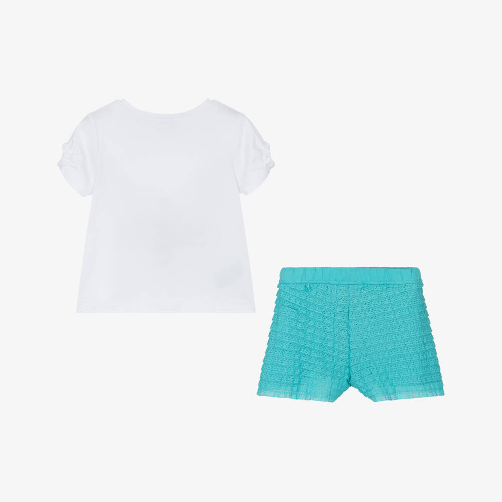 Mayoral-Turquoise Delight Girls' Short Ensemble | Childrensalon Outlet