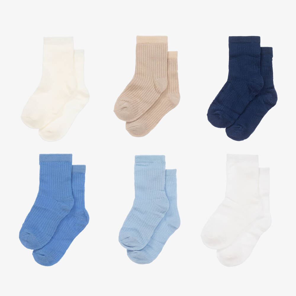 Mayoral Socks 6 pack - Blue Mayoral Socks 6 pack - Blue