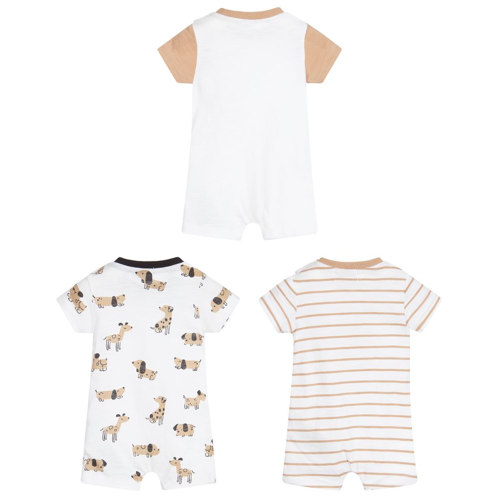 Mayoral Newborn-تبّان قطن لون أبيض وبيج للأطفال (عدد 3) | Childrensalon Outlet