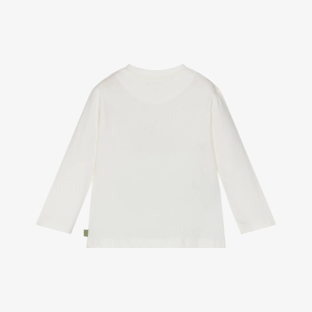 Mayoral-White Binoculars Ls T-shirt | Childrensalon Outlet