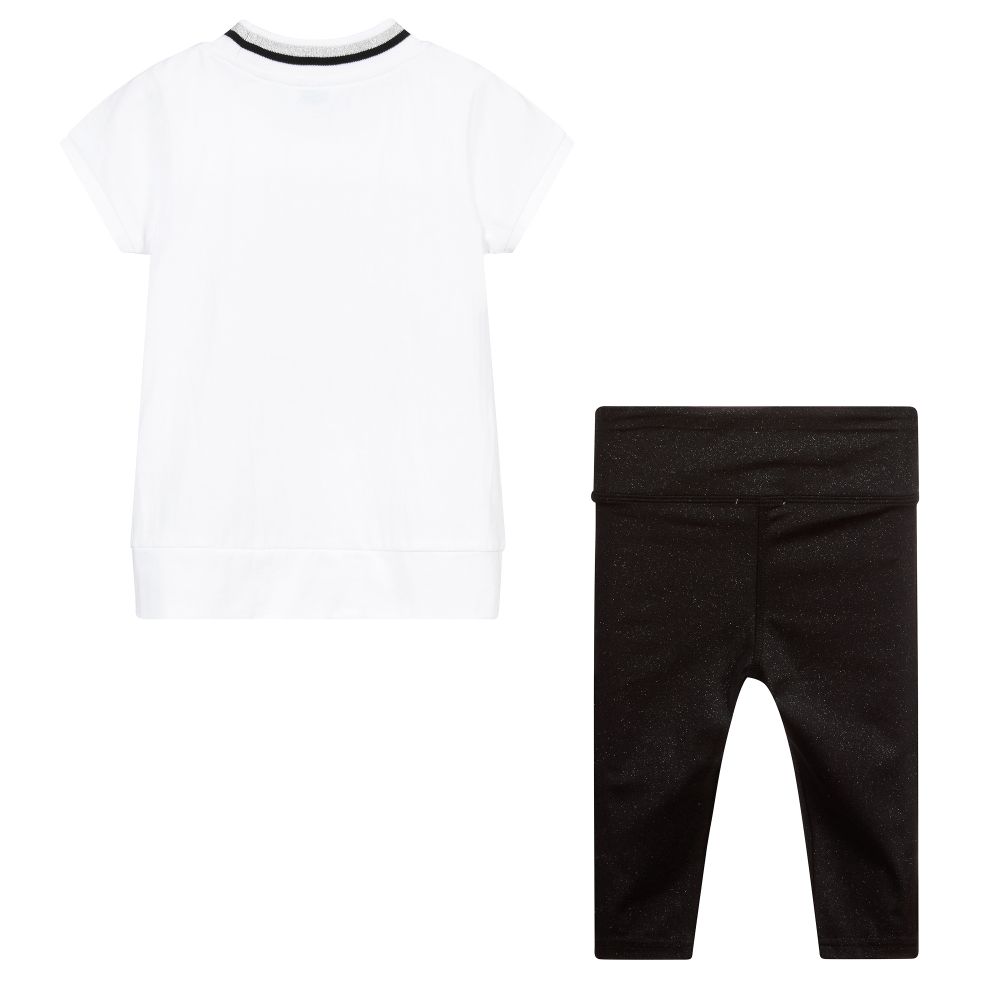 Mayoral-Белый топ с черными леггинсами | Childrensalon Outlet