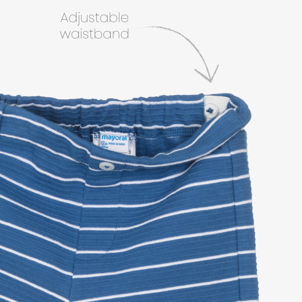 Mayoral-White & Blue Boat Short Set | Childrensalon Outlet