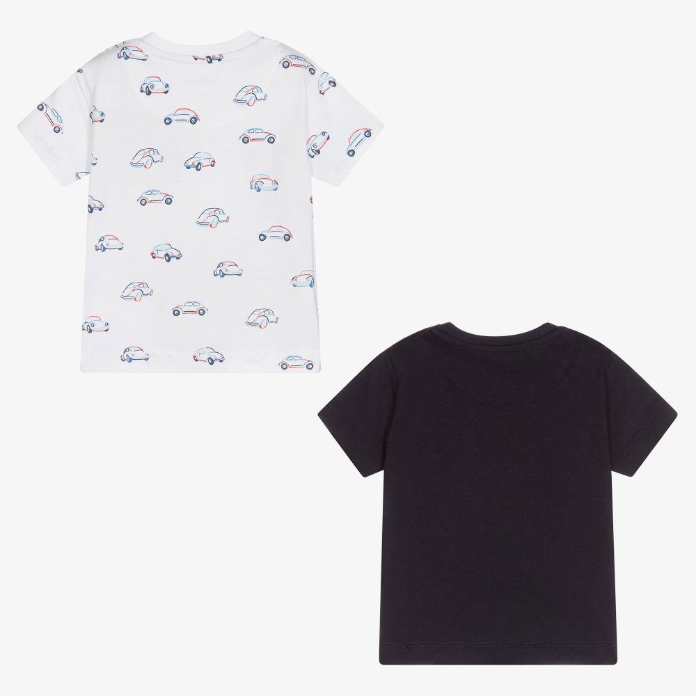 Mayoral-Белая и синяя футболки (2шт.) | Childrensalon Outlet