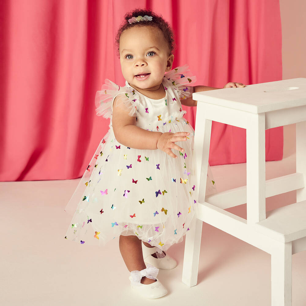 Mayoral Для новорожденных-Белые пинетки с бантиками | Childrensalon Outlet