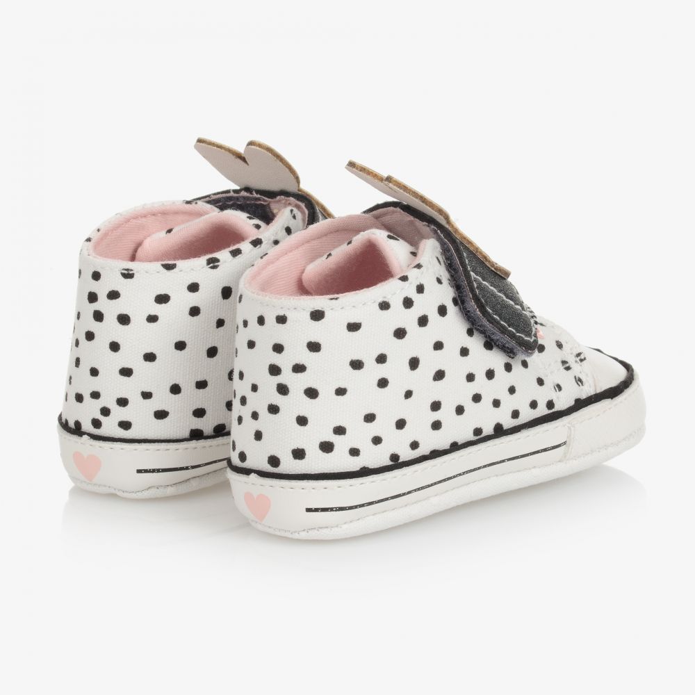 Mayoral Newborn-White Bunny Canvas Pre-Walkers | Childrensalon Outlet