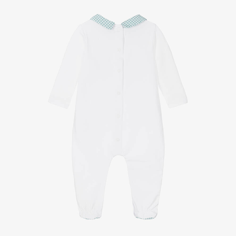 Mayoral Newborn-White Cotton Elephant Babygrow | Childrensalon Outlet