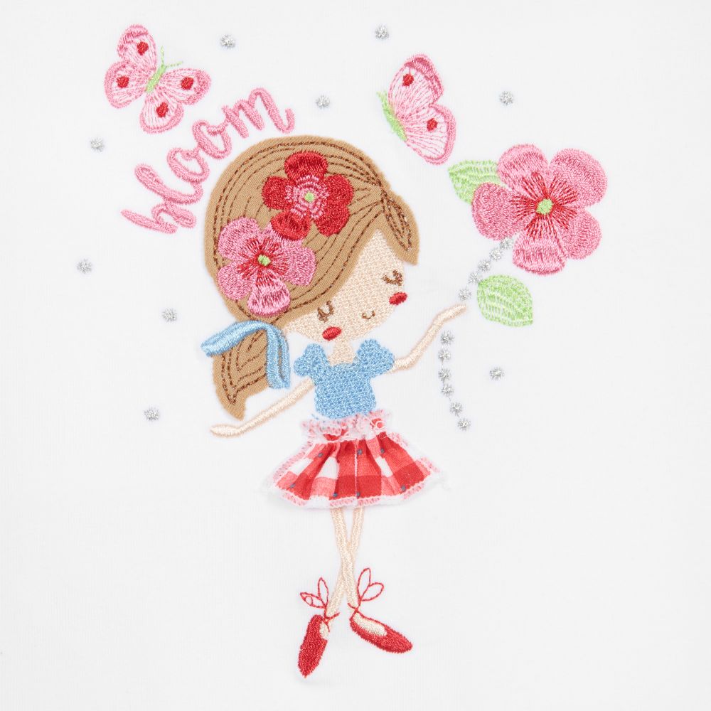 Mayoral-White Cotton Jersey Dress | Childrensalon Outlet