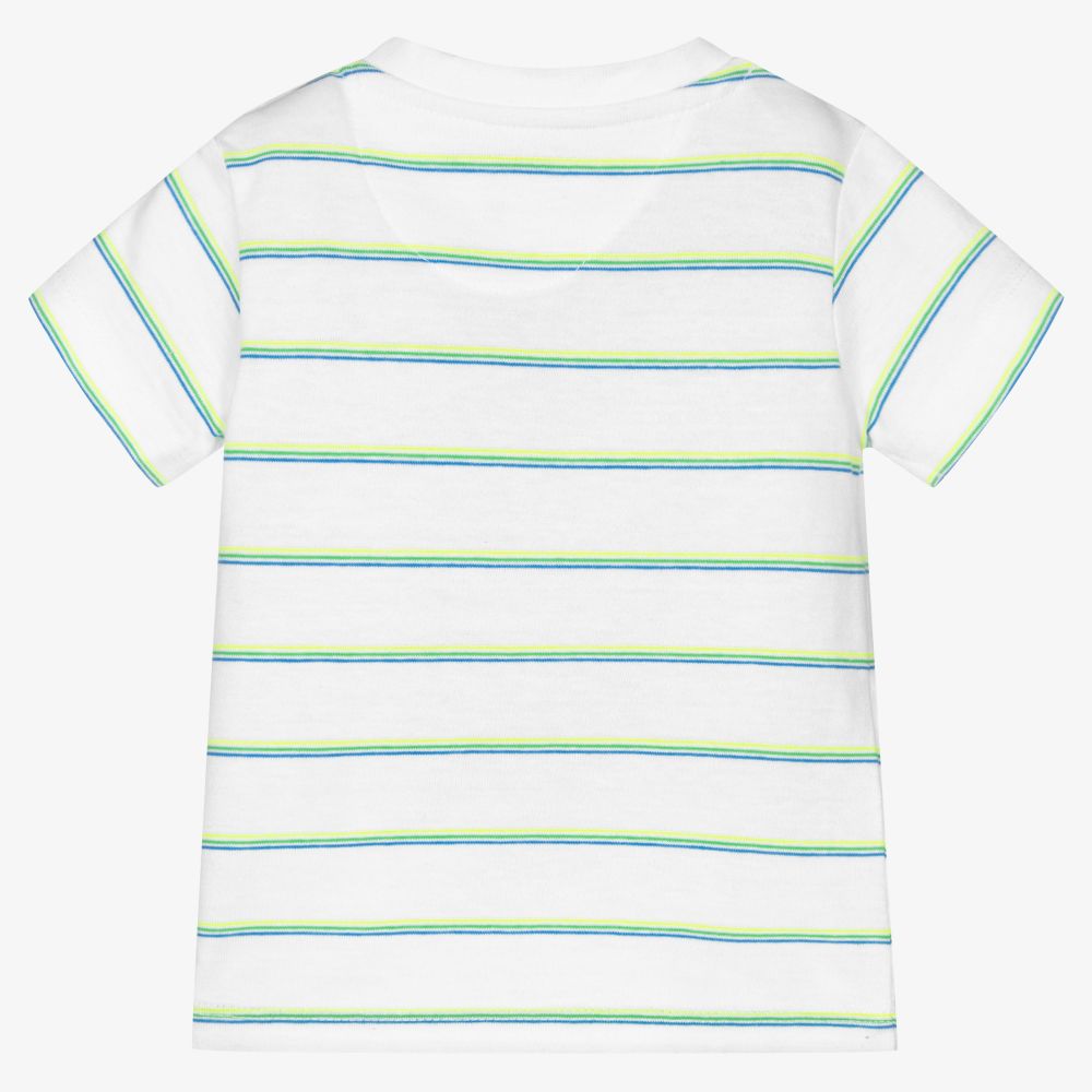 Mayoral-تيشيرت أطفال ولادي قطن جيرسي مستدام لون أبيض | Childrensalon Outlet