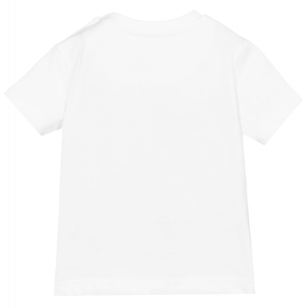 Mayoral-Белая хлопковая футболка с фотографией | Childrensalon Outlet