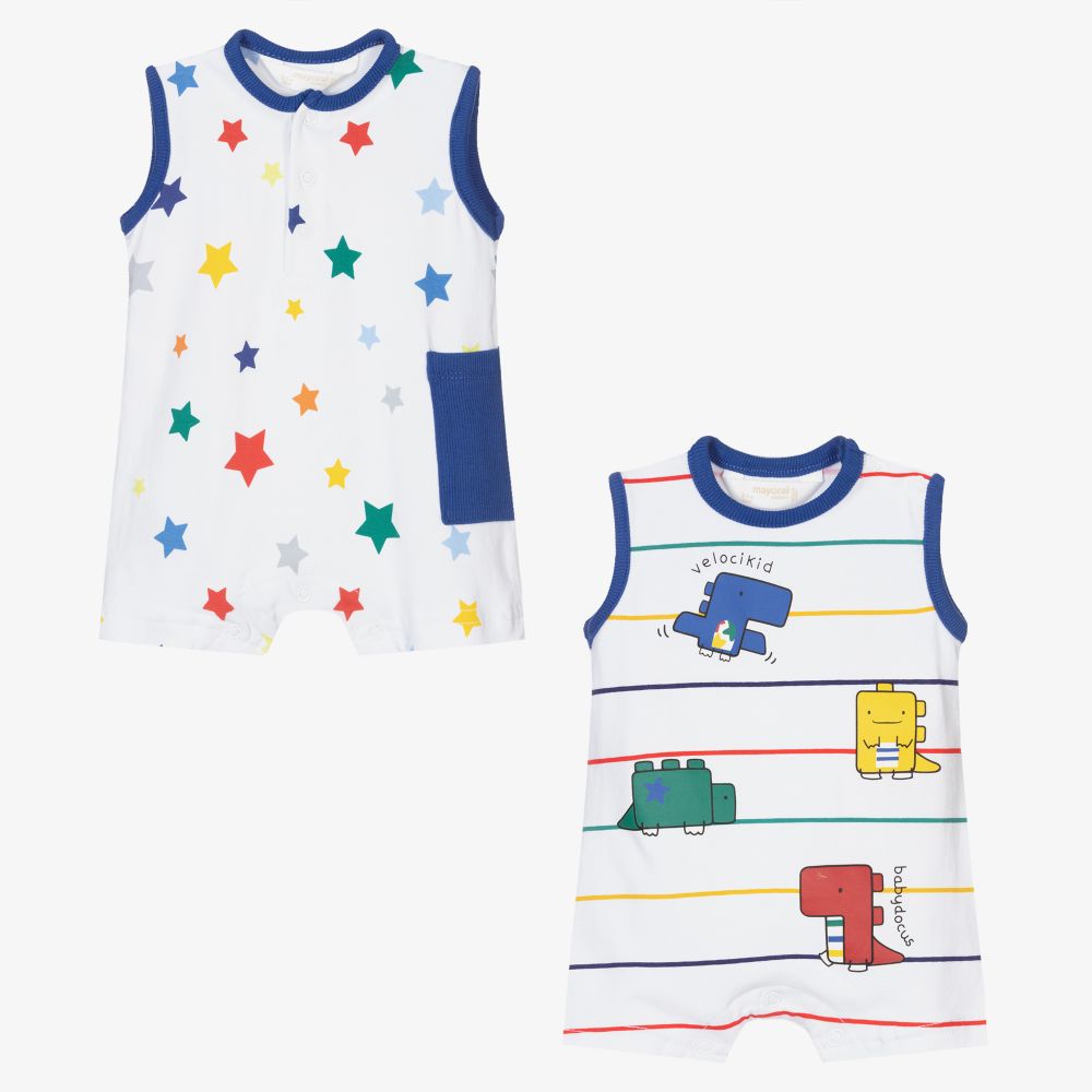 Mayoral Newborn-تبّان قطن جيرسي لون أبيض للمواليد (عدد 2) | Childrensalon Outlet