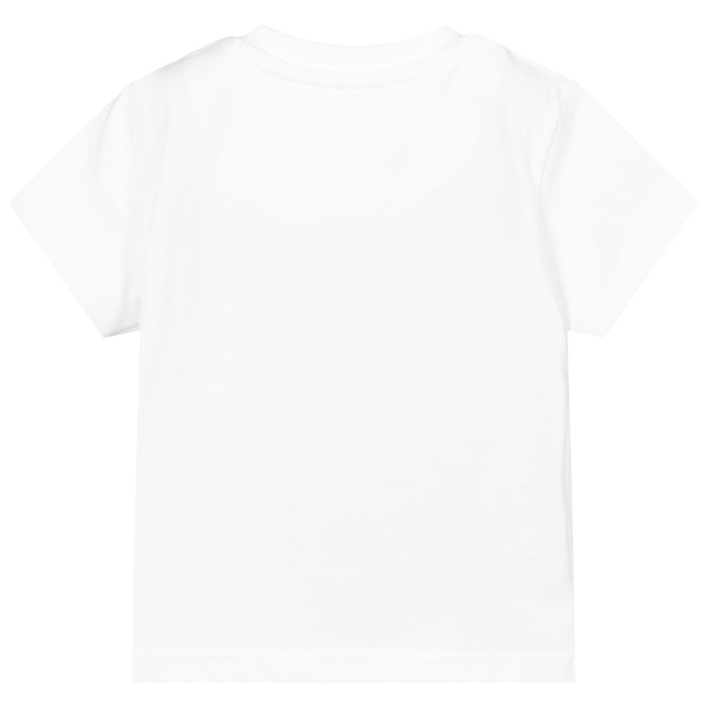 Mayoral-Белая хлопковая футболка с зеброй | Childrensalon Outlet