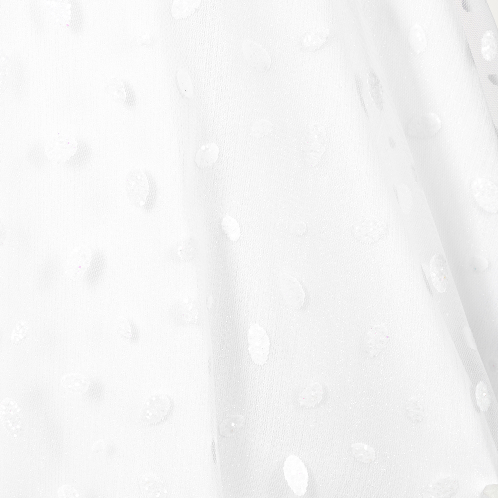 Mayoral-White Dot Tulle Dress | Childrensalon Outlet