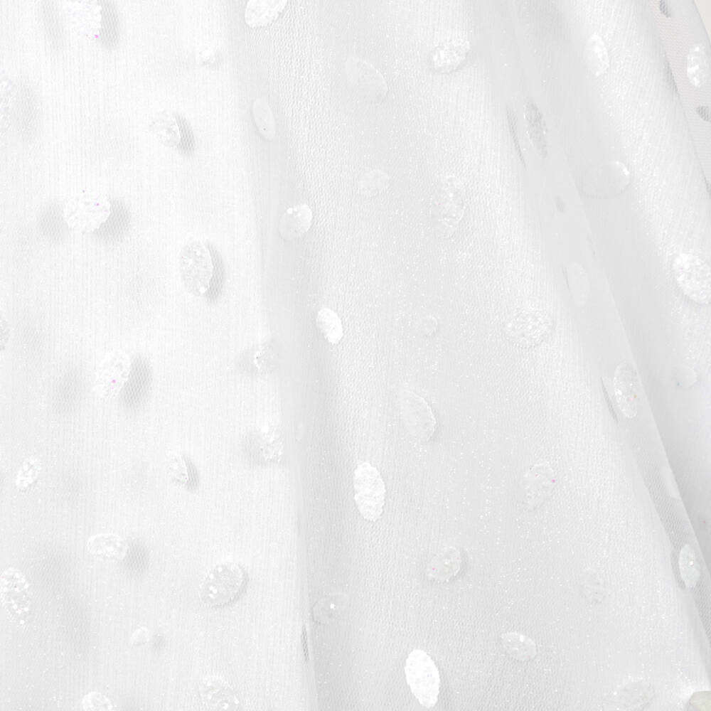 Mayoral-فستان تول منقط لون أبيض | Childrensalon Outlet