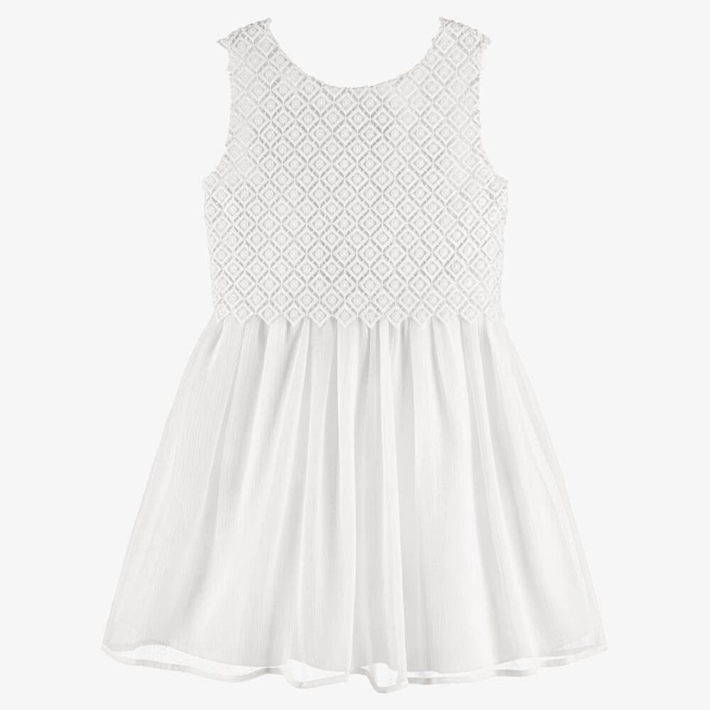 Mayoral-White Dress | Childrensalon Outlet