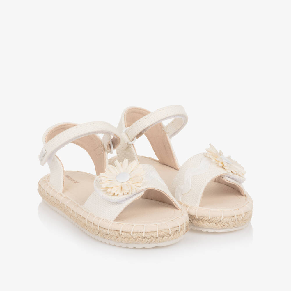 Mayoral-White Espadrille Sandals | Childrensalon Outlet