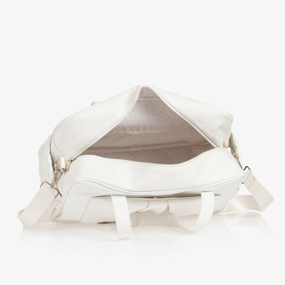 Mayoral-White Faux Leather Changing Bag (40cm) | Childrensalon Outlet