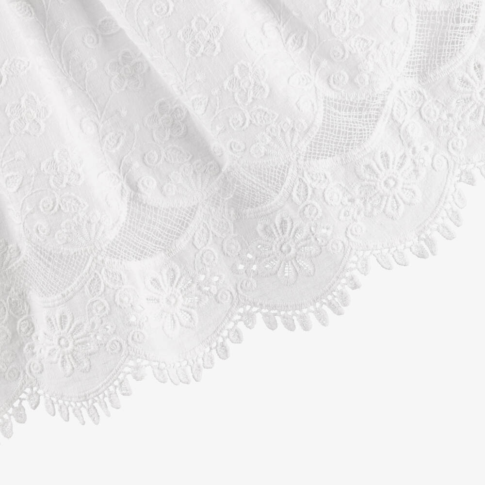 Mayoral-White Floral Detail Dress | Childrensalon Outlet