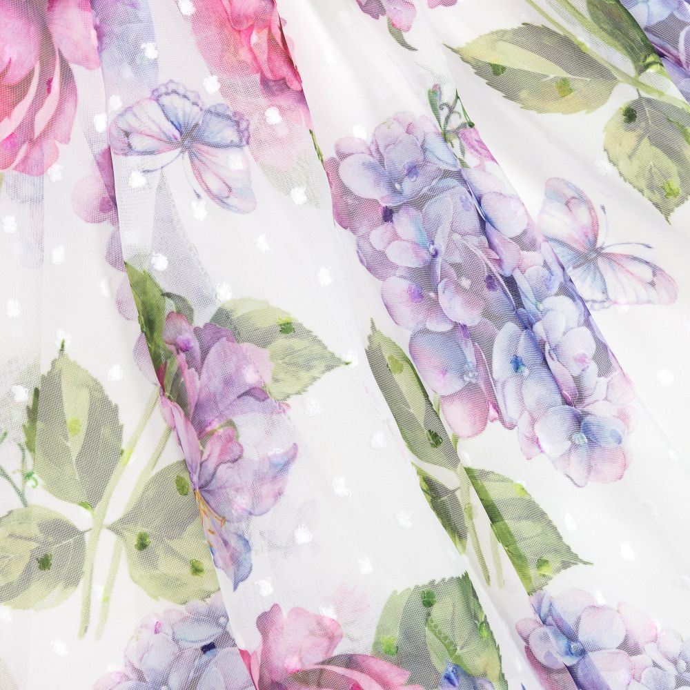 Mayoral-White Floral Print Playsuit | Childrensalon Outlet