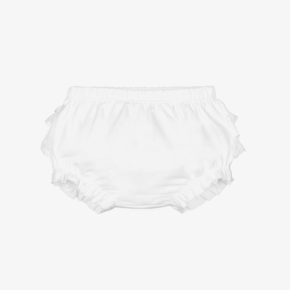 Mayoral Newborn-White Frilly Pants | Childrensalon Outlet