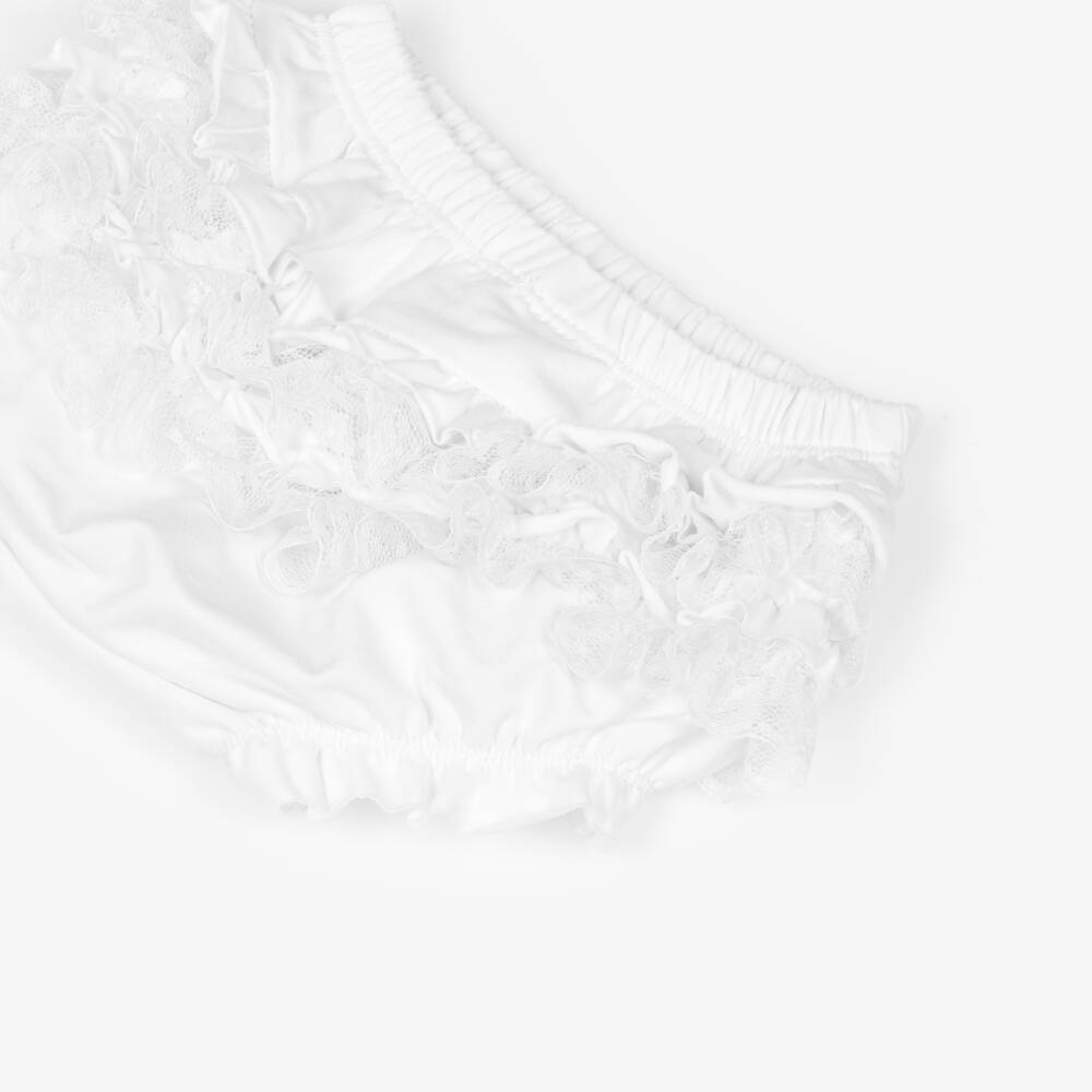 Mayoral Newborn-White Frilly Pants | Childrensalon Outlet