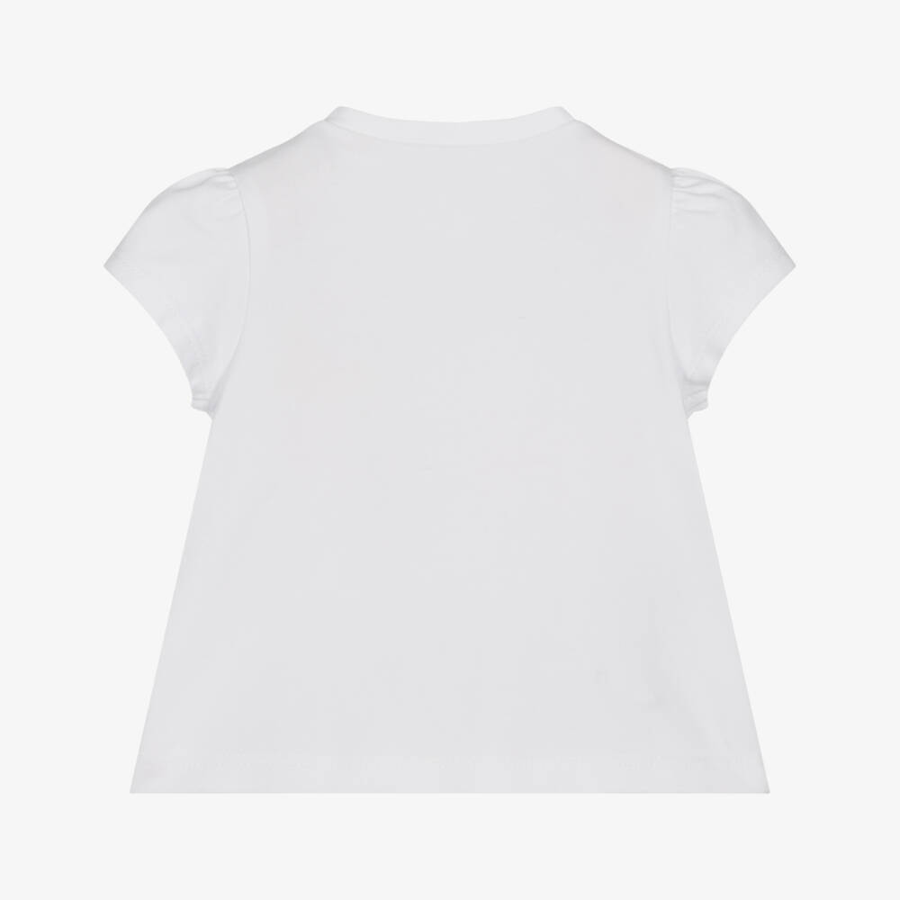 Mayoral Newborn-White Fruit T-shirt | Childrensalon Outlet