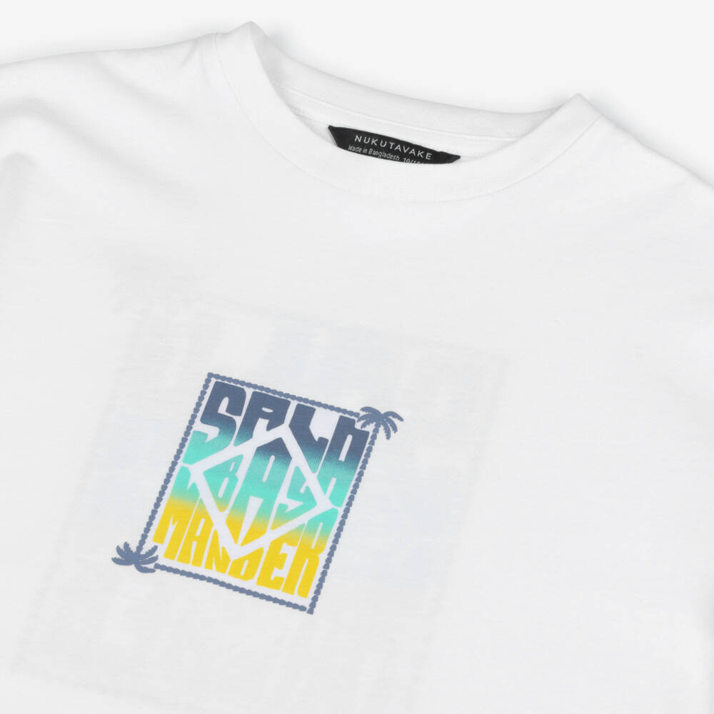 Mayoral Nukutavake-White Graphic Print Tshirt | Childrensalon Outlet