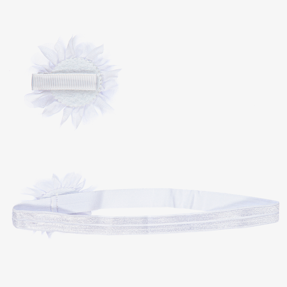 Mayoral Для новорожденных-Белая повязка на голову и заколка | Childrensalon Outlet